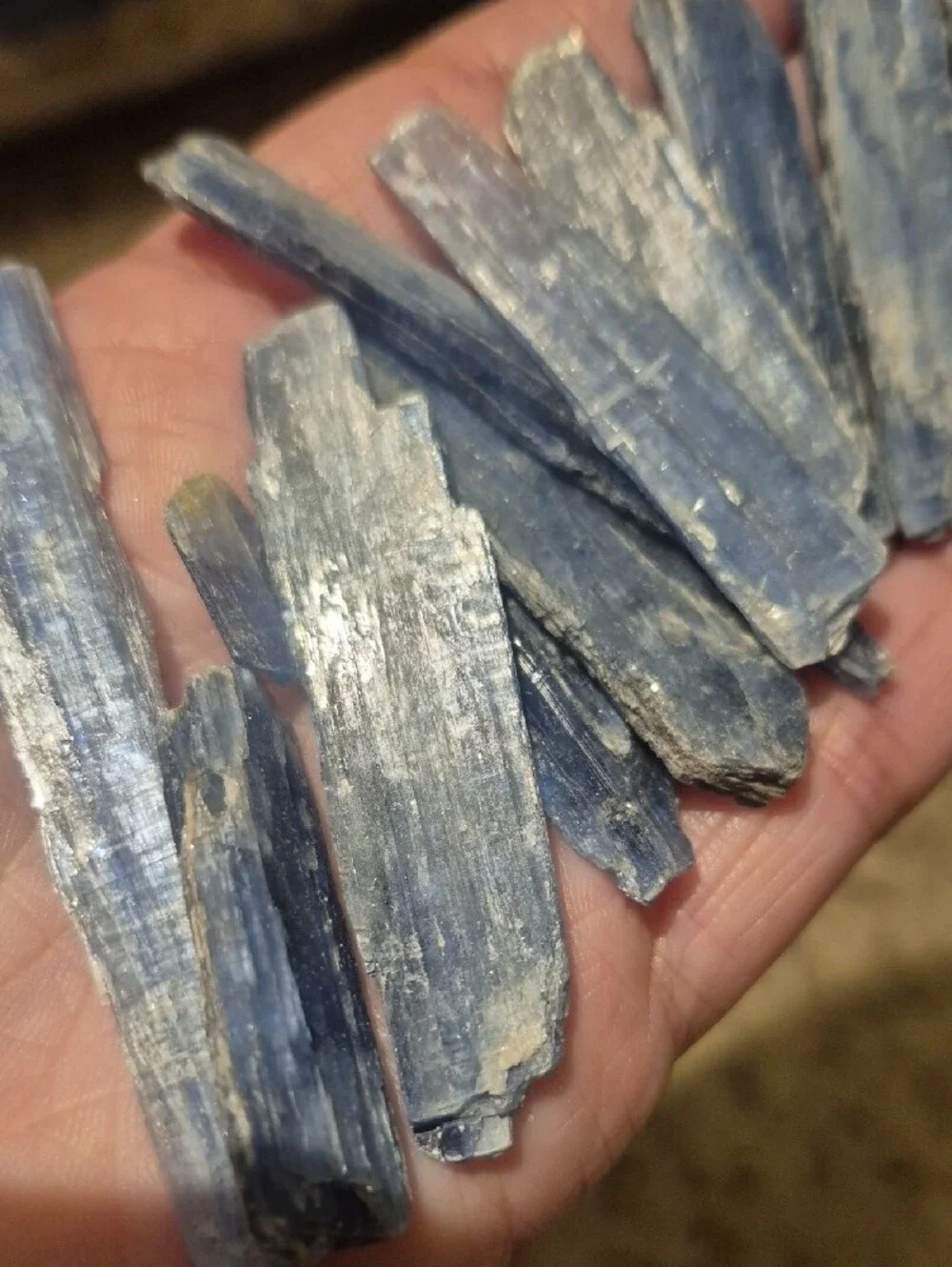 Blue Kyanite Decorative Stone Chips - Natural Home Accent